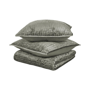 Bari - Velvet Quilt - Sage