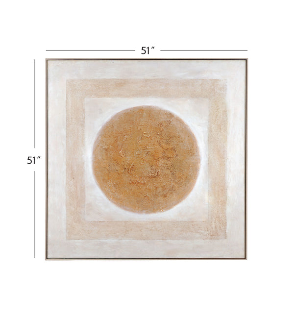 Central Canvas Art - Beige