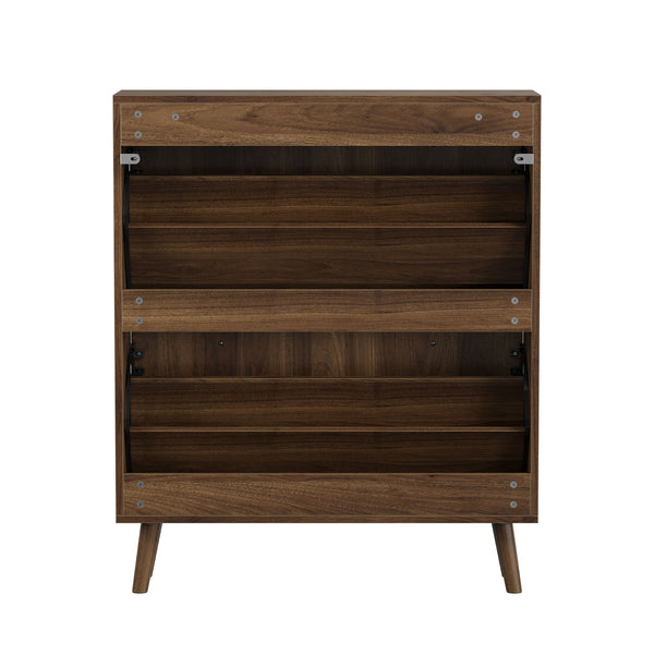 Shoe Cabinet, Storage Unit For Hallways - Walnut