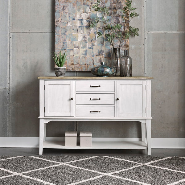 Summerville - Server - Soft White Wash / Wirebrushed Gray