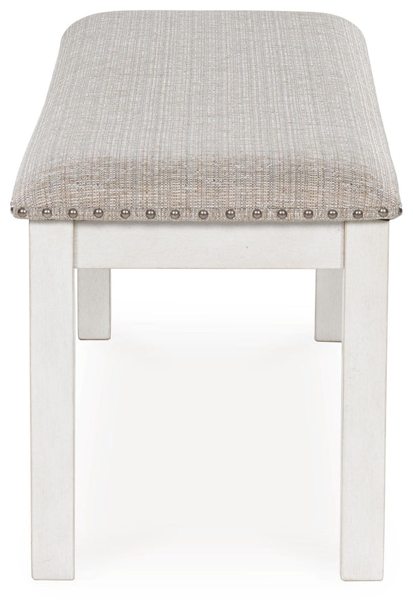 Robbinsdale - Large Upholstered Dining Room Bench - Antique White