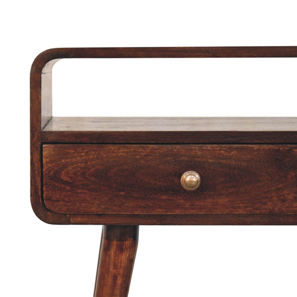 Solid Wood Curved Console Table