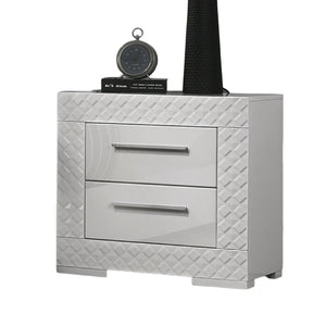 Nightstand With Bar Handle - White