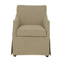London - Upholstered Skirted Dining Arm Chair