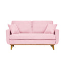 Upholstered Loveseat With Arms And Pillows
