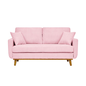 Upholstered Loveseat With Arms And Pillows