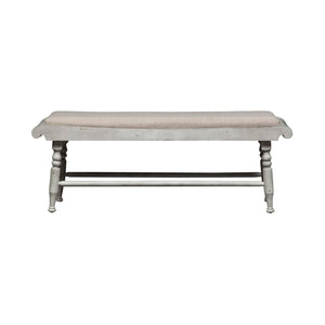 Whitney - Bench - Antique Linen / Weathered Gray