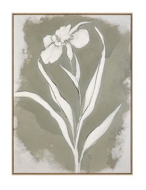 Serene Botanical I Framed Canvas - Beige