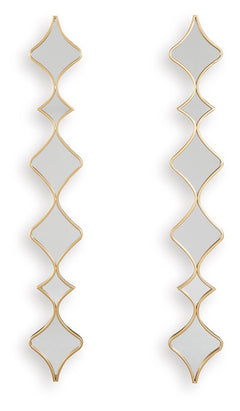 Harriswood - Accent Mirror Set (Set of 2) - Gold Finish