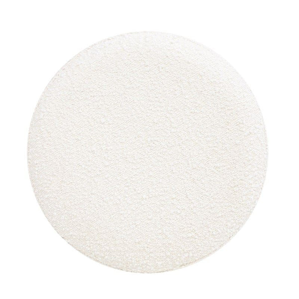 Nebula - Round Upholstered Ottoman - White