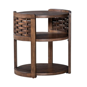 Warren Park - Round End Table - Coffee Brown