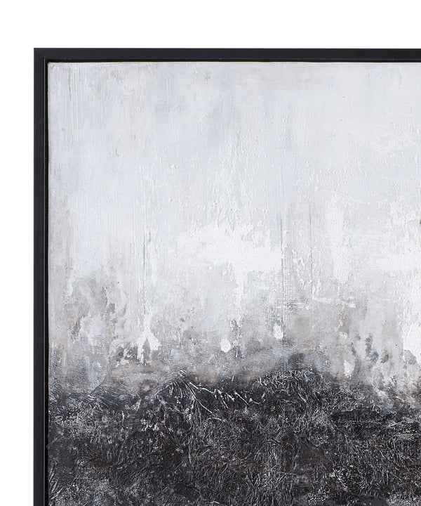 Divided Framed Canvas - Gray / Black
