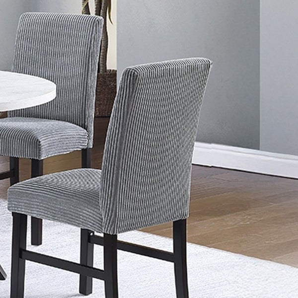 Elegant 5 Piece Dining Set Dark Chairs Top Table With Lower Shelf Kitchen Dining Room