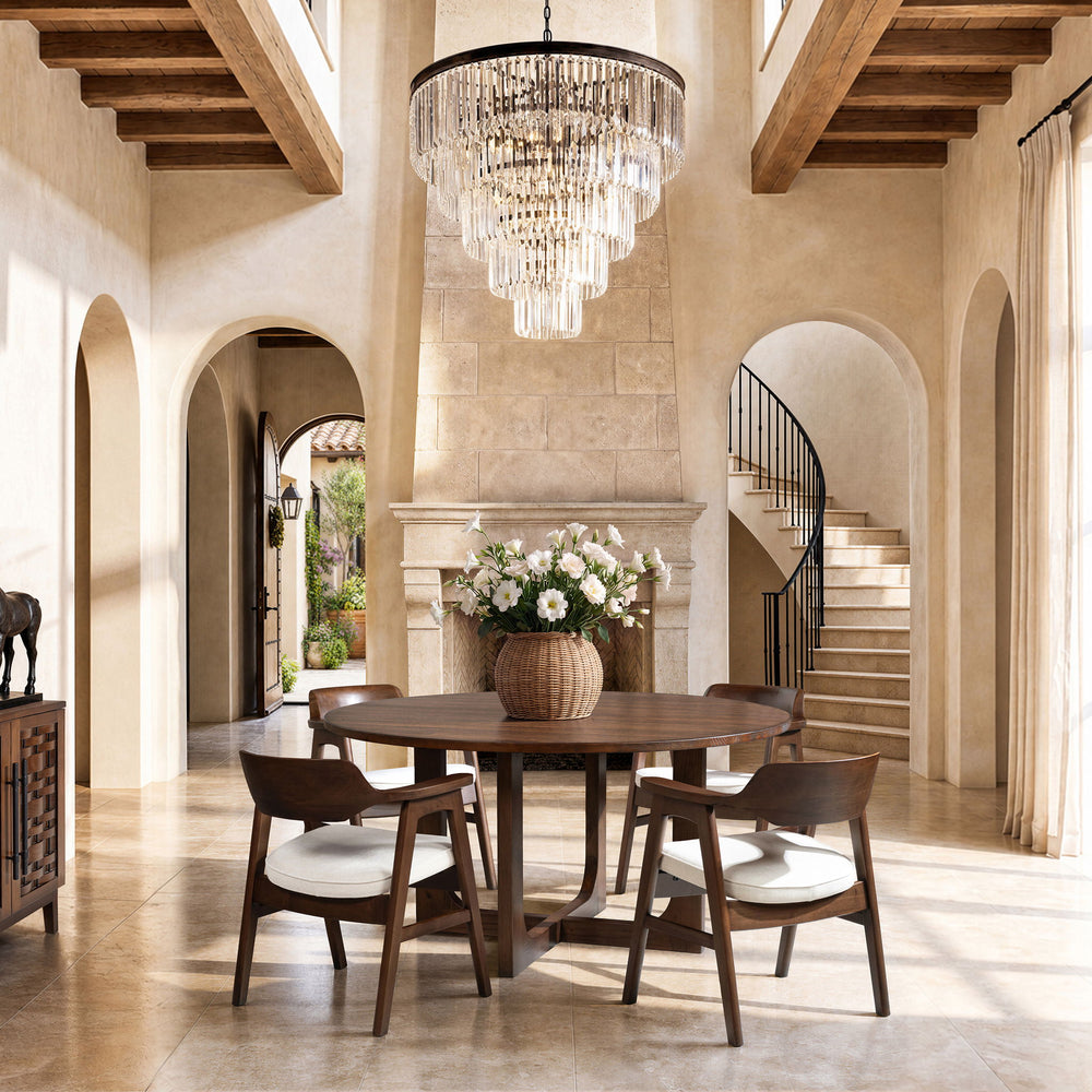 Pino - Round Dining Table - Dark Brown