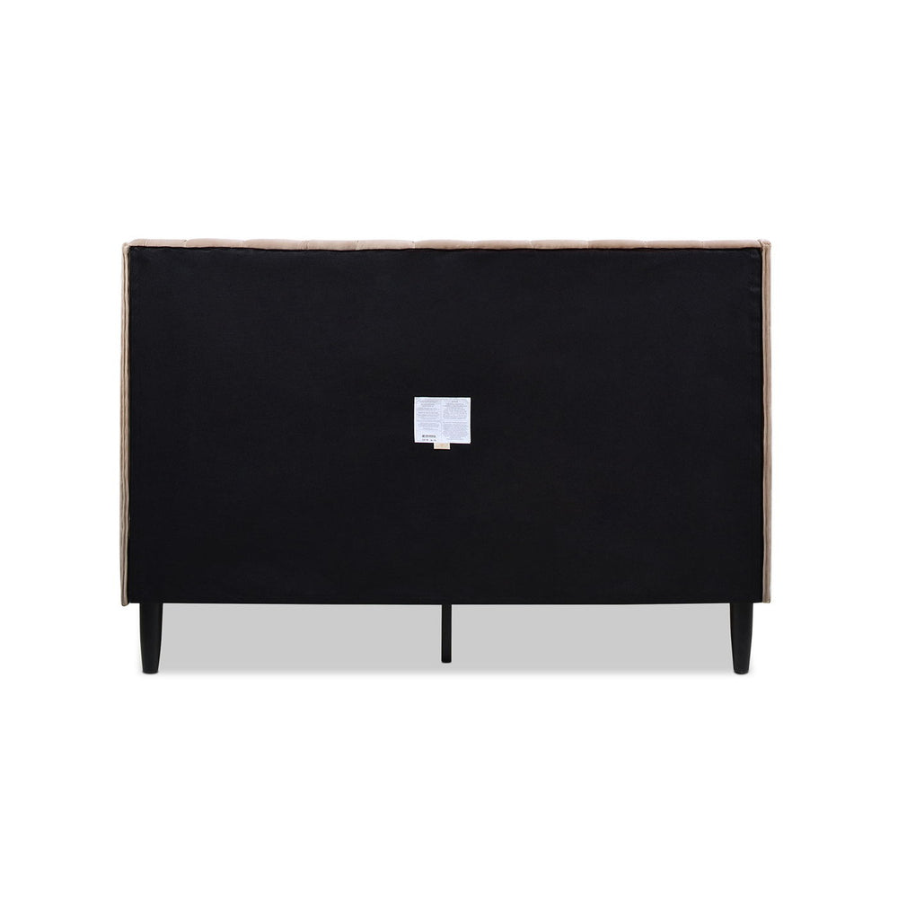 Aspen - Queen Vertical Tufted Modern Headboard Platform Bed Set - Mink