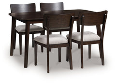 Shorbyn - Dining Room Table Set (Set of 5) - Merlot