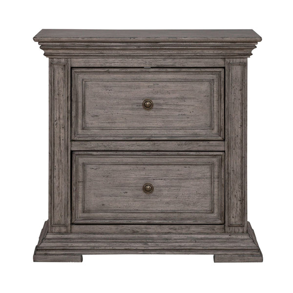Big Valley - 2 Drawer Night Stand w/ Charging Station