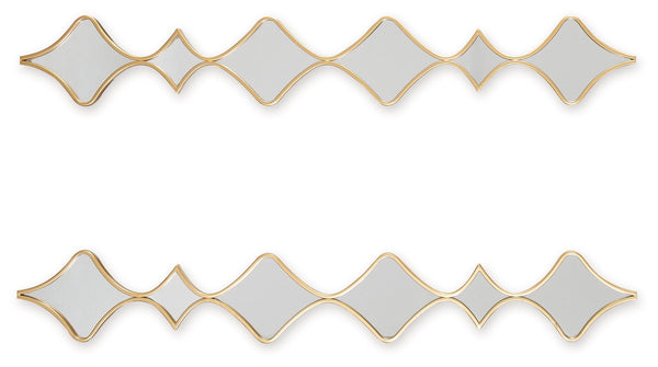 Harriswood - Accent Mirror Set (Set of 2) - Gold Finish