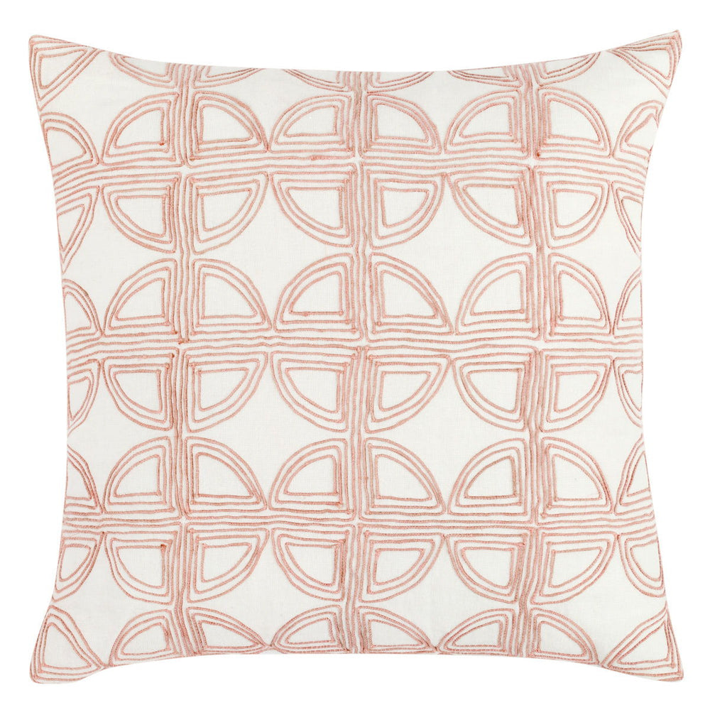 Elea - 22" x 22" Pillow - Ivory / Blush