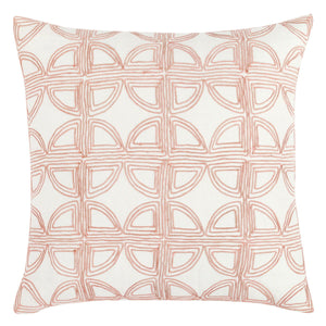 Villa Classics - Elea 22" x 22" Pillow - Ivory / Blush