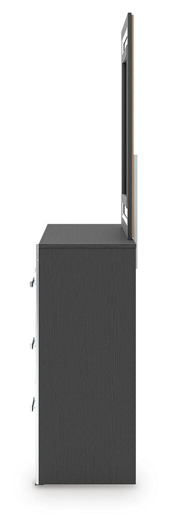 Zuraleus - 4 Pc. - Queen Upholstered Bed With Roll Slats, Dresser, Mirror And Nightstand - Black