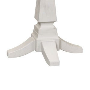 Allyson Park - Chair Side Table - Wirebrushed White / Charcoal