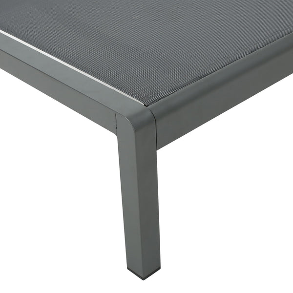 Outdoor Patio Chaise Lounge With 5 Reclining Positions