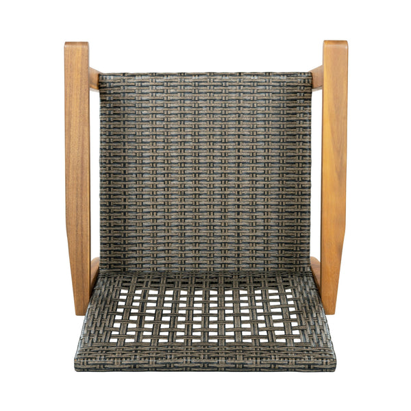 Outdoor Dining Chairs (Set of 2) - Mocha / Teak