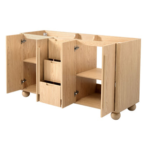 Bathroom Vanity Cabinet Only, 3 Drawers 4 Doors, Soft Close, Adjustable Shelf - Wood