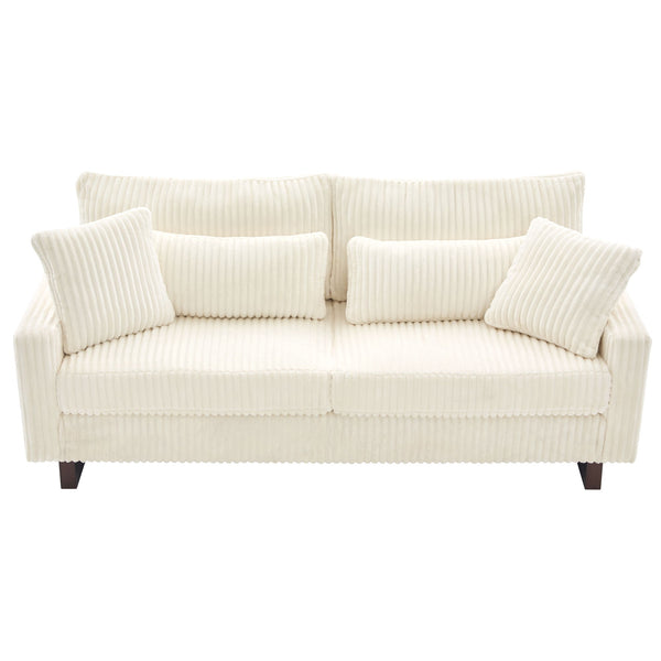 Modern Loveseat Sofa With 4 Pillows