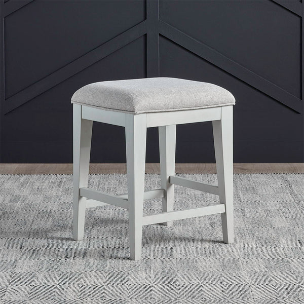 Berkley Square - Upholstered Console Stool - Linen & Khaki