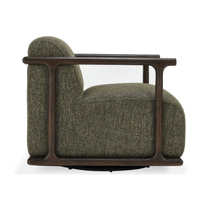 Lucia - Swivel Accent Chair - Kale Green