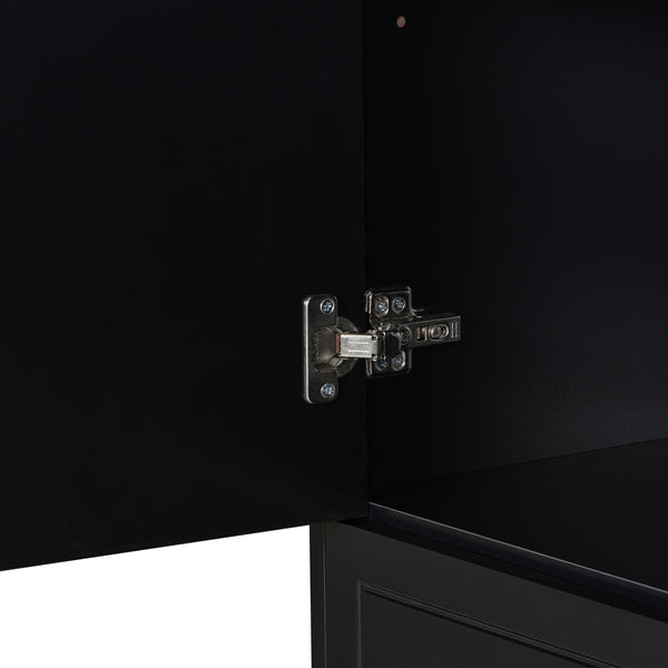 Modern Bathroom Storage Cabinet With Two Laundry Baskets, One Drawer, Adjustable Shelf