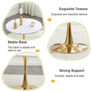 Round Dining Table & Thickened Top For Kitchen
