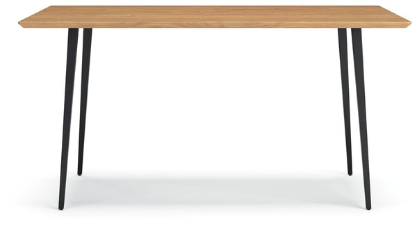 Gretlynn - Rectangular Dining Room Table - Black / Natural