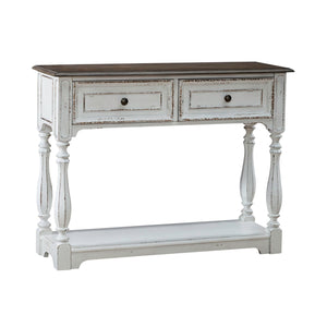 Magnolia Manor - Hall Console Bottom With Shelf For Display & Storage - Antique White