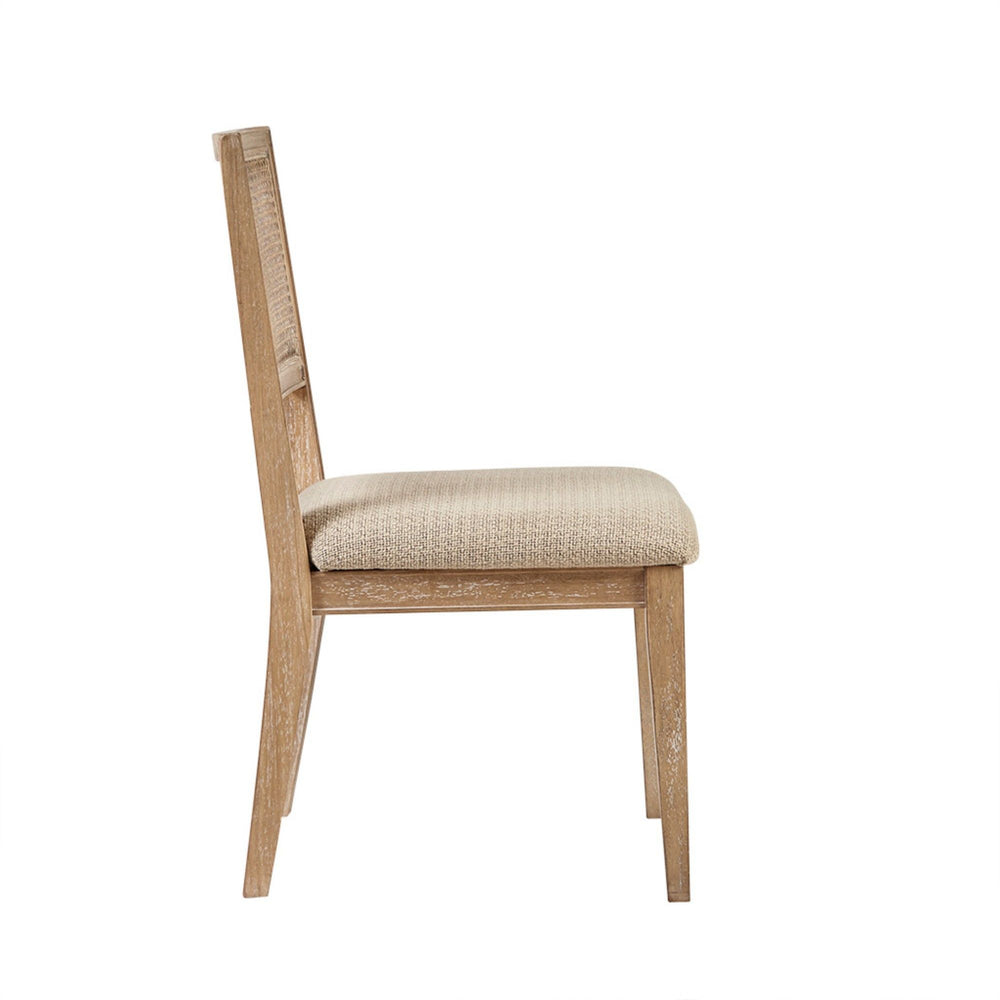 Modern Armless Dining Chair With Cane Back (Set of 2)