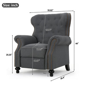 Modern Manual Push Back Recliner Chair