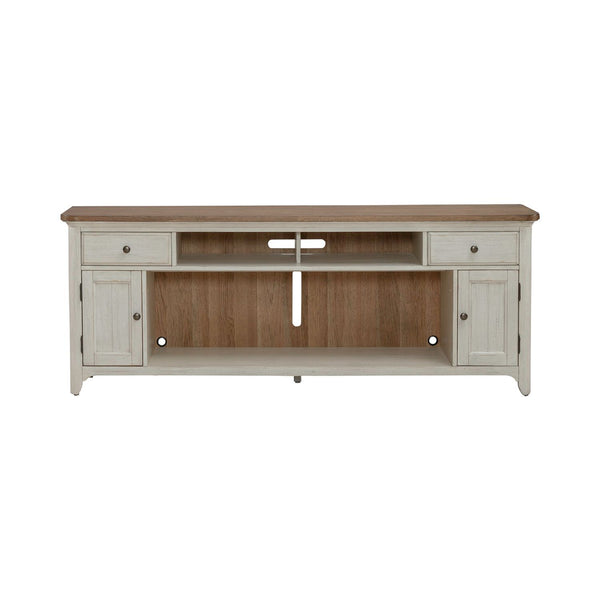 Fireplace TV Consoles - 80" Fireplace TV Console - Brown