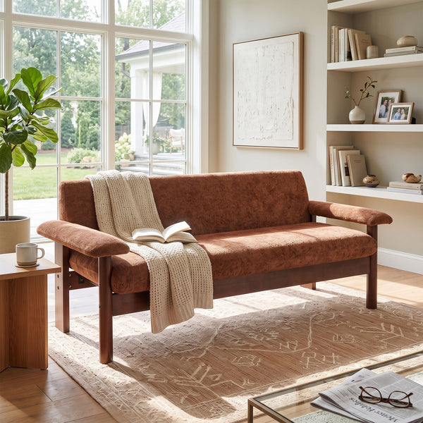 Modern Sofa Couch With Pillow Top Arms