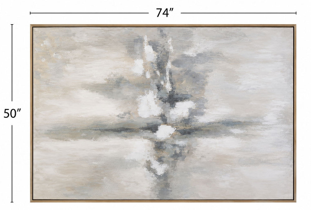 Quiet Reflection Framed Canvas - Silver