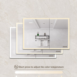 Bathroom Medicine Cabinet With Lights, LED Medicine Cabinet With Mirror, Lighted Medicine Cabinet With Defogger