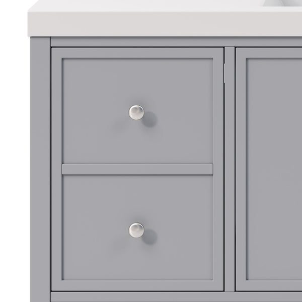 Bathroom Vanity With Separate Sink, Soft Close Doors And 4 Drawers