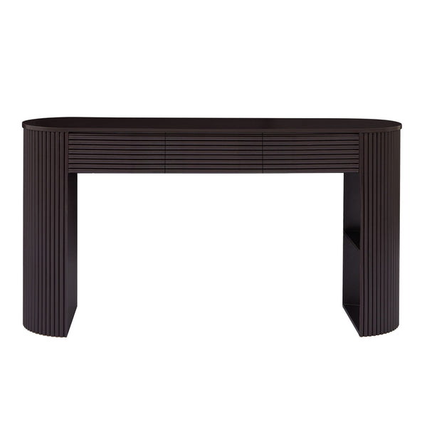 Retro Console Table With Storage, 3 Drawers