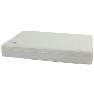 9" Size Bed Mattress With Bonnell Coil Inner Spring And 2.5" Euro Top Foam + Spring Material - White - Full
