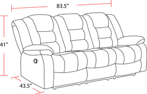 Bolton - Manual Reclining Sofa - Misty Storm