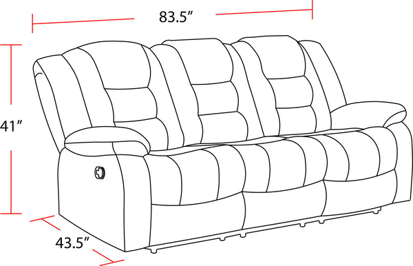 Bolton - Manual Reclining Sofa - Misty Storm