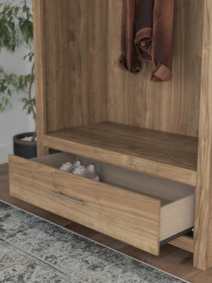 Dovander - Hall Tree With Storage Bench - Brown