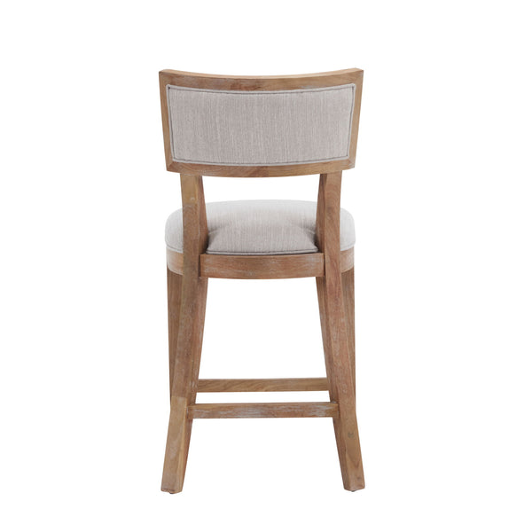 Upholstered Counter Height Bar Stools With Comfy Back (Set of 2)