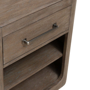 South Bend - Open Nightstand With Charging Station - Burnished Clay